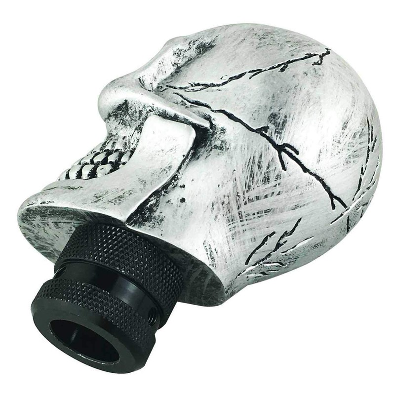 Abfer Silver Stick Shifter Car Gear Shift Knob Skull Shifting