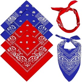 BEPSYOM Pack of 2 Bandana Head Scarf for Men and Women, Paisley Scarf, Triangular Scarf, Pirate Cowboy Scarf, 53 x 53 cm, multicoloured