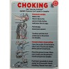 CHOKING POSTER SIGN - Resturant CHOKING POSTER SIGN (Blue REFLECTIVE.