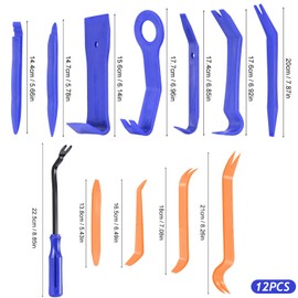 TERJBG Pack of 12 Car Trim Wedges, Pry Tool Car Set, Disassembly Tool, Car Trim, Car Disassembly Tool, for Vehicle Interior Trim Repair Trim Wedge Clip Remover