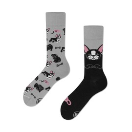Many Mornings - Small Dog Socks - Mismatched - Unisex - Gift Idea - Design: Tiny Little Dogs - Made in EU - 38-42, multicoloured