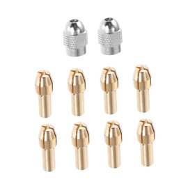 Operitacx 1 Set Brass Collet for Electric Grinding Drill Rotary Tool Accessory Kit with Nuts Brass Collets Durable Efficient for Woodworking Hobby Home Use
