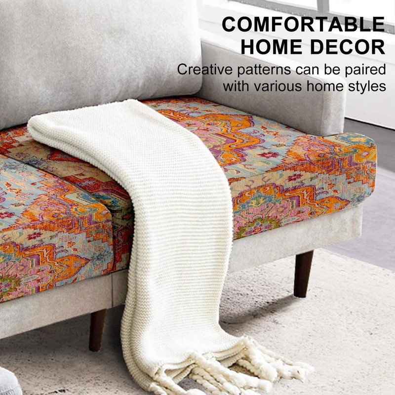 SZXYCZL 3PCS Boho Printed Sofa Cushion Covers, Cute Carpet Pattern