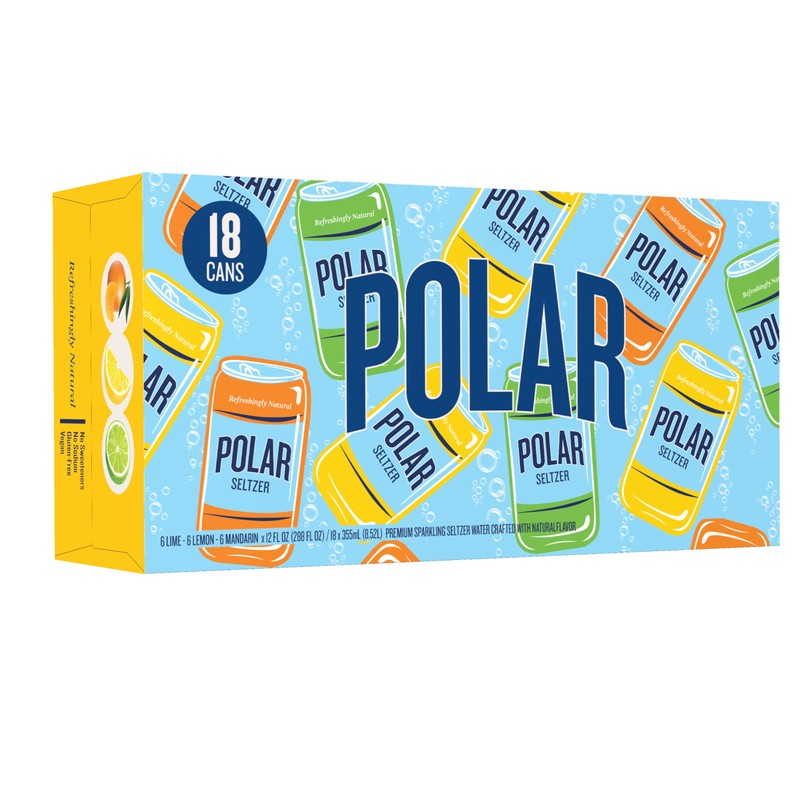 Polar Seltzer Water Citrus Variety Pack, 12 fl oz cans,
