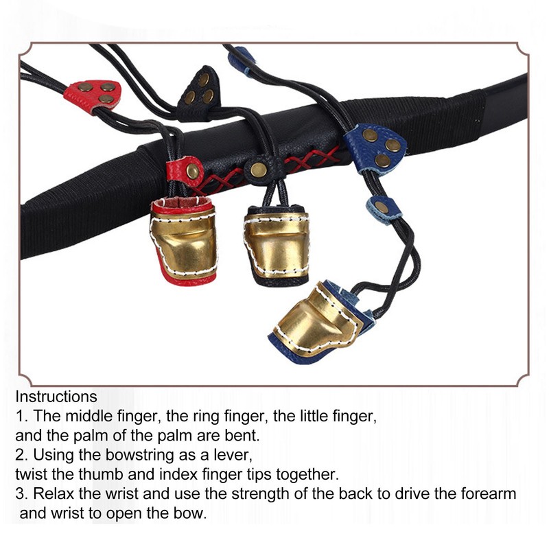 Leather Archery Thumb Ring Archery Finger Protector Guard for Traditional