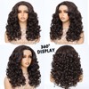 X-TRESS Big Curly Synthetic Elastic loose Wave Clearlace Lace Wig