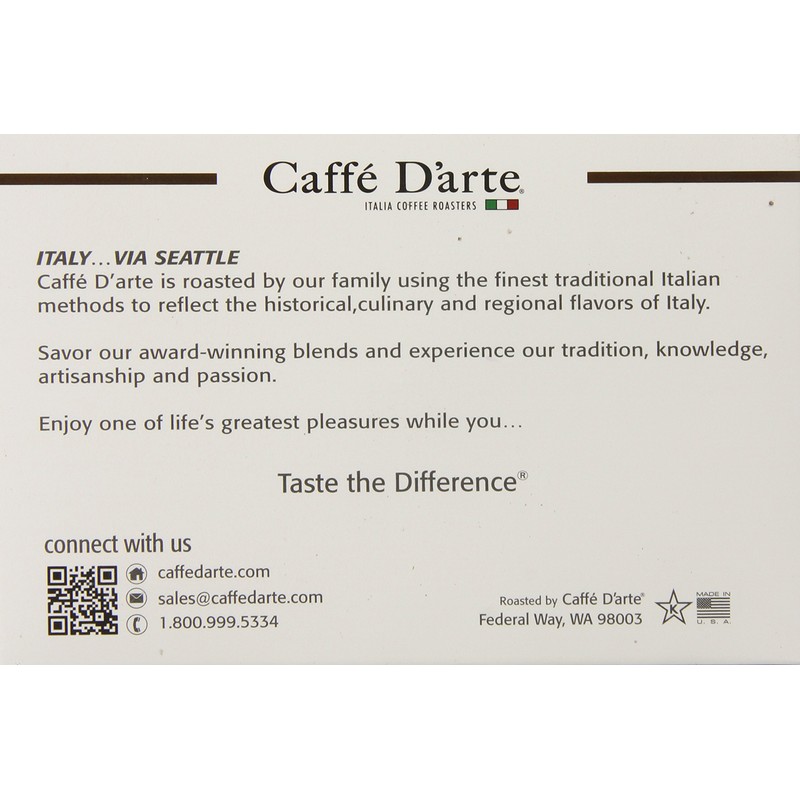 Caffe D'arte Single Serve Coffee, Campania, 12 count