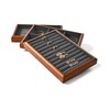 Oirlv Solid Wood 6 Grid Jewellery Trays, Stackable, Organiser for