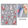 Christmas Nail Art Stickers Snowman Snowflakes Nail Art Decals 5D