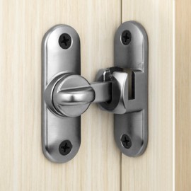 Heveer Sliding Door Lock Door Bolt for Sliding Doors 90/180 Degree Deadbolt Lock for Barn Sliding Door Garden Kitchen Window Grey