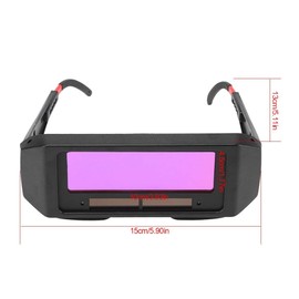 Welding Glasses Solar Auto Darkening Safety Eyes Glasses TIG MIG Welder Goggles with Black Strap for Steel Welding and Cutting