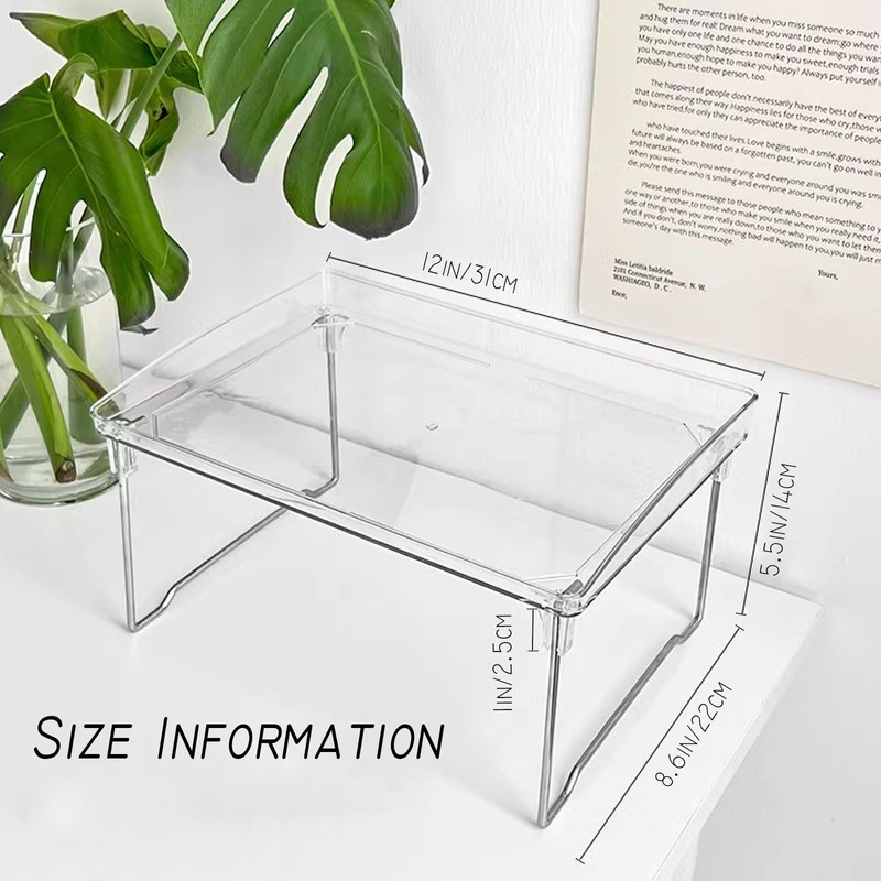 NYSUZHOUJI Desktop Storage Rack Foldable Desktop Shelf Organizer Large Space