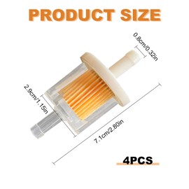 4er Set Benzinfilter 8mm, Kraftstofffilter, Kraftstofffilter, Automobil,Diesel Moped, Diesel Verwendet, Hohe Dichte, Verschmutzungsgrad Aufgrund Der Transparenten Bauweise Leicht Erkennbar