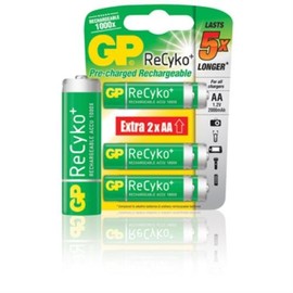 GP Batteries NiMH AA/LR6 1.2 V 2050 mAh ReCyKo+ 4-Blister