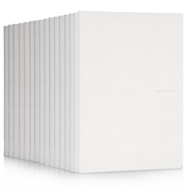 16 Pack Notebooks Journal Bulk, Soft Cover Notebooks for Women Girls Students; Journals in Bulk with 76 pages; Dot Grid Notebook; 8.2”x5.5” A5 Notebooks for Work, Travel, Business, School, (white)