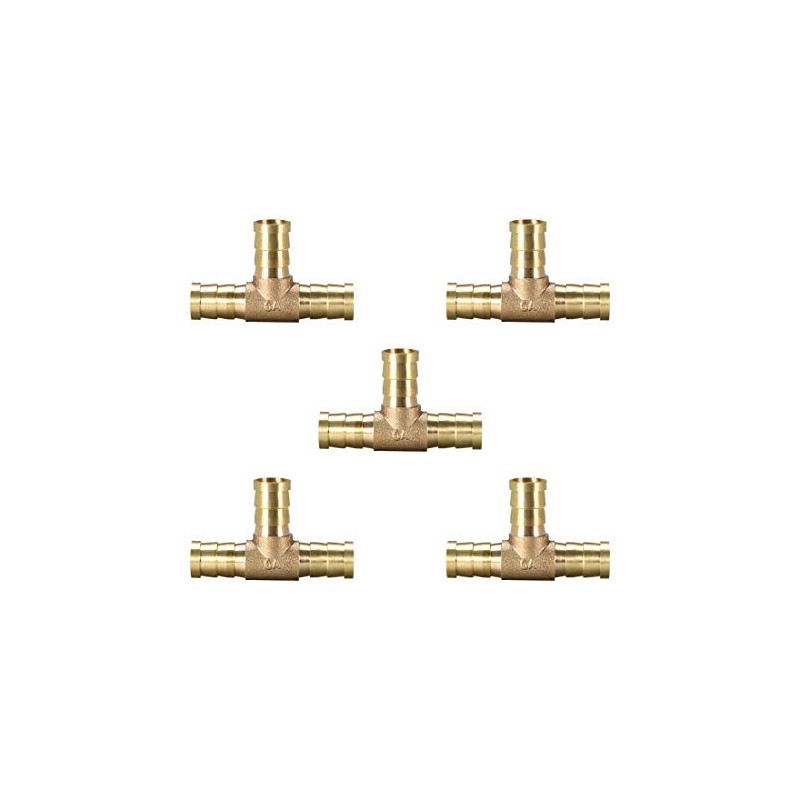 sourcing map 12mm or 1/2" ID Brass Barb Splicer Fitting,T-Shaped