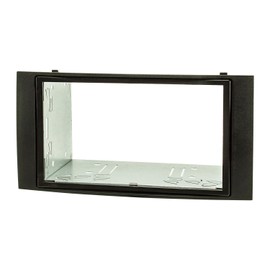 tomzz Audio 2457-039 Double DIN Radio Fascia Set Compatible with VW Touareg 7L VW Multivan T5 Black with Installation Kit