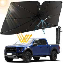 Sun Protection Car Windscreen 145 x 85 cm, 360° Rotatable, Portable Sun Protection for Most Vehicles, SUVs