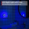 myCozyLite 2-Pack Blue LED Night Light Plug-In, Dusk-to-Dawn Sensor, Compact