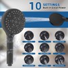 12" All Metal Shower Head, High Pressure 10-Spray Handheld Showerhead