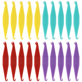 JMU 20Pcs Braces Rubber Band Tool, Dental Elastic Rubber Bands Placers for Braces, Disposable Plastic Orthodontic Elastic Placers Multi-color