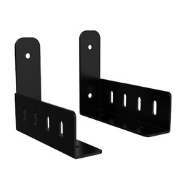 Floating Shelves for Wall Corner Brace, Stainless Steel L Bracket Angle, Iron Metal Shelf Brackets for Wood, Shelf Supports with Screws, 2 Pack Black 4x5 inch(10x12cm)