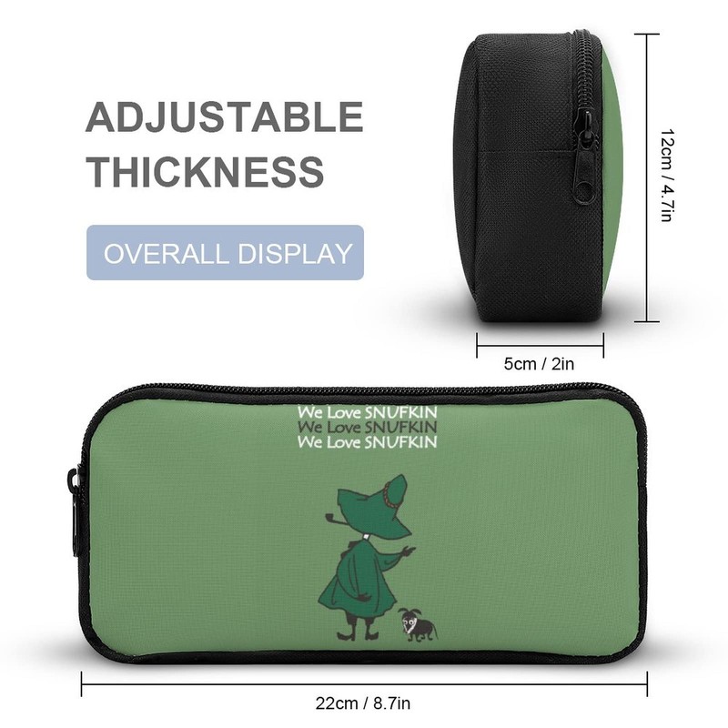 Moomin Snafkin Pencil Case, Large Capacity, Pencil Case, Multifunctional, Stylish,