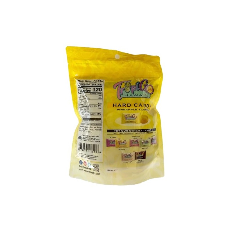 TropiGo Hawaii Tropical Hard Candy (Pineapple)