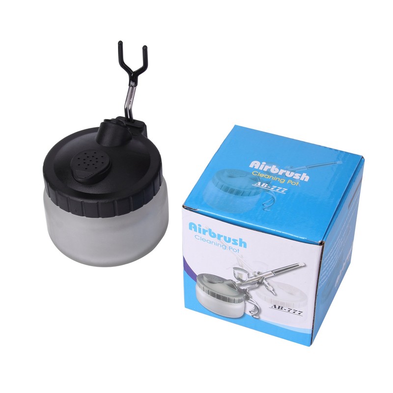 Multifunctional Airbrush Cleaning Pot Wash Station with Holder