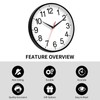 Rohioue 18 Inch Wall Clock, Modern Battery Operated Wall Clocks,