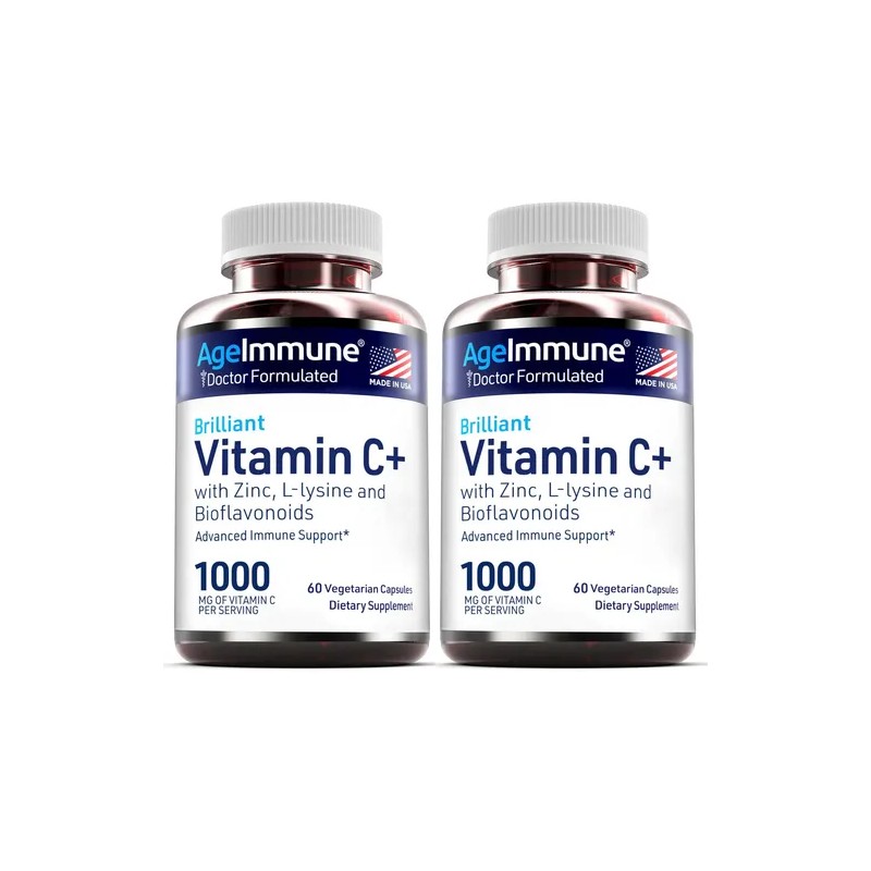 Ageimmune Vitamina 1000mg Lisina Zinc Cápsulas