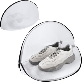 Norhogo 2 x shoe wash bags, mesh laundry bags for shoes, shoe protection, White, Pièces et accessoires pour lave-linges