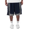 Pro Club Men's Heavyweight Mesh Basketball Shorts, Navy/Gray, 3X-Large