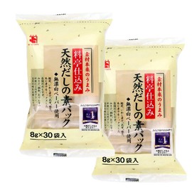 Kaneshichi No Additives, Natural Soup Stock Packs, 0.3 oz (8 g) x 30 Packs x 2 Bags