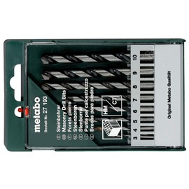 Metabo 627193000 Tc Tipped Masonry Drills, Green, Set of 8 Pieces