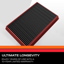 K&N Select Engine Air Filter, Dry Synthetic, Washable, Replacement Filter, Compatible with 2007-2023 Ford/Lincoln Truck and SUV (F150/Raptor, Expedition, Navigator, F250/350/450/550/650), SA-2385