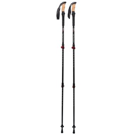 Mons Peak IX Tiger Paw Carbon Fiber Trekking Poles for Hiking Trekking Walking Snowshoeing - Cork Grip Ultralight Collapsible Adjustable