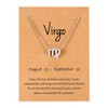 Silver Star Sign Pendant Chain Bracelet - Virgo (23rd August