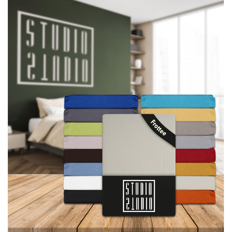 STUDIO Basic Terry Fitted Sheet 160 x 200 cm, Cotton