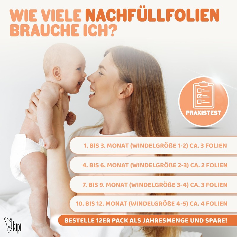 kipi XXL Refill Film for Nappy Bin - Pack of