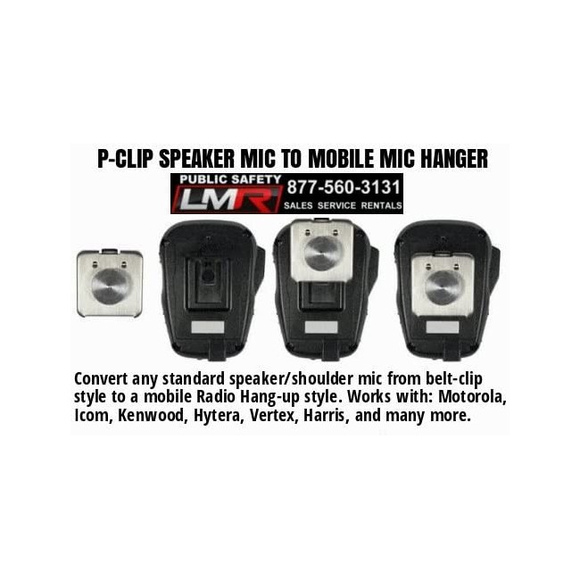 P-Clip Speaker MIC to Mobile Hanger FDNY Motorola Kenwood ICOM Vertex