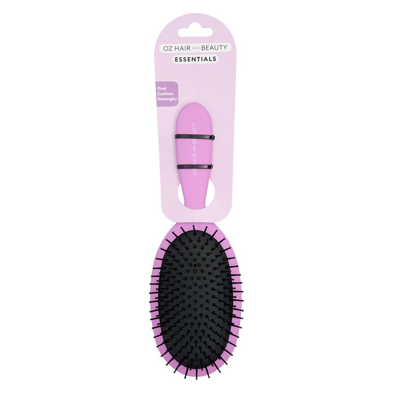 Oz Essentials Oval Cushion Detangler Brush - Purple
