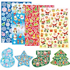 Baker Ross EX716 Christmas Stickers Value Pack for Kids' Christmas Crafts and Art Projects, Cards, Gift Tags, Party Bags, and Decorations (Pack of 280)