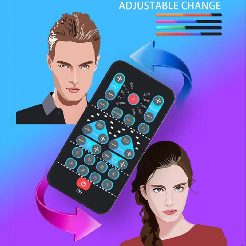 Handheld Voice Changer ABS Portable Multifunctional Sound Disguiser with 8