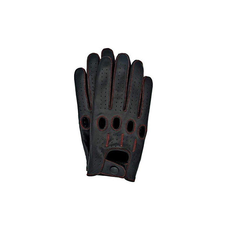 Riparo Motorsports Men's Leather Driving Gloves (Large)