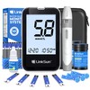 LinkSun G-425-2V Blutzuckermessgerät-Set, 100 Teststreifen, 100 Lanzetten, Blutzuckermessgerät, Stechhilfe,mmol/L &