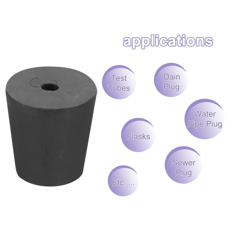 sourcing map Rubber Tapered Plug 18mm to 24mm Solid Test