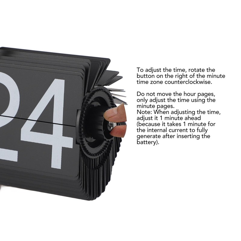 Flip Down Clock Digital Mechanical Retro Folding Clock with Thick
