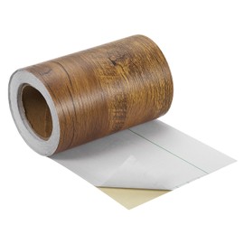 uxcell Wood Grain Tape, 4" x33 Ft Self Adhesive Wood Grain Repair Patch for Baseboards, Doors, Floor Repair, Furniture Home Decor Brown Wood