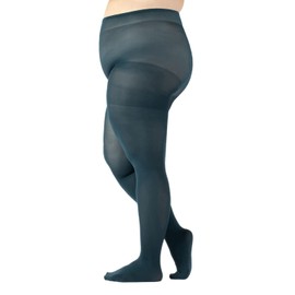 CALZITALY Plus Sizes Anti-Chafing Opaque Tights | 60 DEN | L - 4XL | Black | Italian Hosiery (3XL, Green)